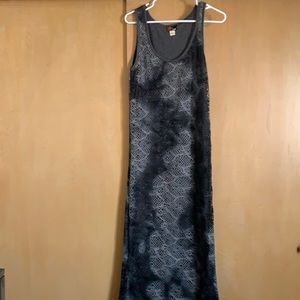 grey textured maxi dress